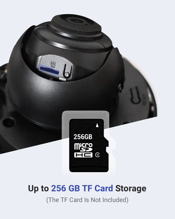 4K 8MP POE Udendørs Sikkerhedskamera - EXIR Natvision, Lydalarmer