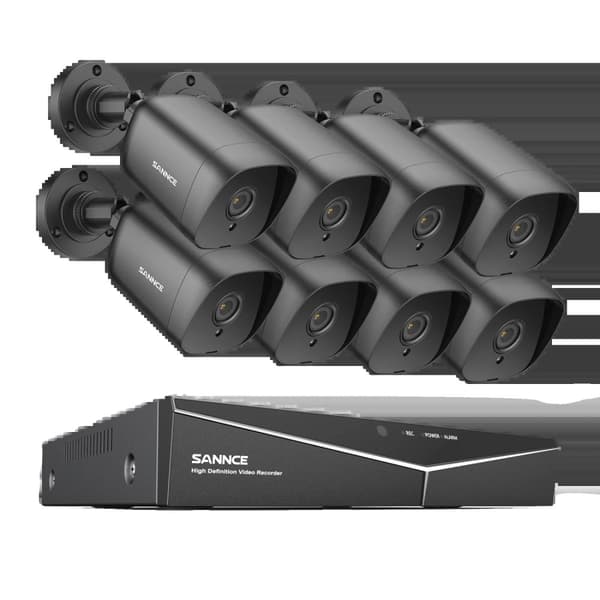 8CH 1080P Lite DVR CCTV-system - 4/8st FD 2MP kameror IR IP66 Kit Rörelsedetektering