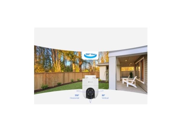 EZVIZ H8c 2K, IP-säkerhetskamera, Utomhus, Kabel & Trådlös, Innertak/vägg, Vit, Kupol-formad