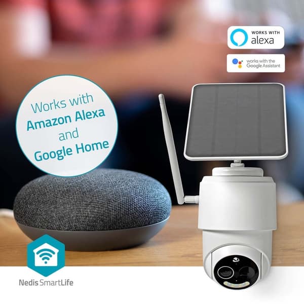 Nedis SmartLife Ulkokamera | Wi-Fi | Full HD 1080p | Kääntö/kallistus | IP65 | Maks. akunkesto: 5 Kuukautta | MicroSD (ei sisälly) / Pilvipalvelutalle