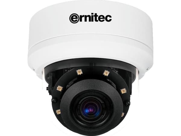 Ernitec 0070-05362IR, IP-sikkerhetskamera, Tak, Sort, Hvit, Kuppel, 2.7 - 12 mm, Motorisert