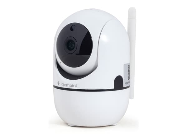 GEMBIRD - Nettverksovervåkingskamera - PTZ - lite tårn - innendørs - farge - 2 MP - 1920 x 1080 - lyd - trådløs - Wi-Fi - 2.4GHz radio - H.264, AVI - Hvit