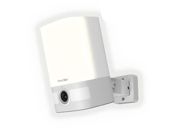 Beafon Safer 4L, IP-säkerhetskamera, Utomhus, Trådlös, Amazon Alexa & Google Assistant, 600 LM, Vägg Svart, Vit