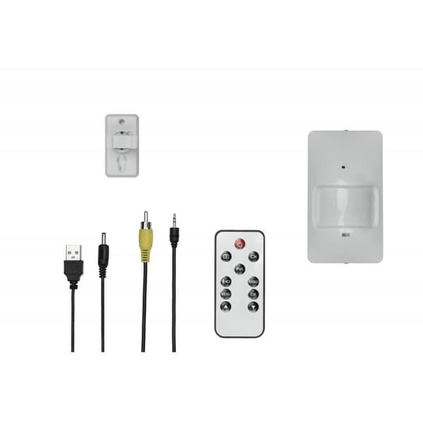Dold Spionkamera, med inbyggt batteri i form av PIR-sensor, 1080p, 30 dagar standby, rörelsedetektion, Fjärrkontroll