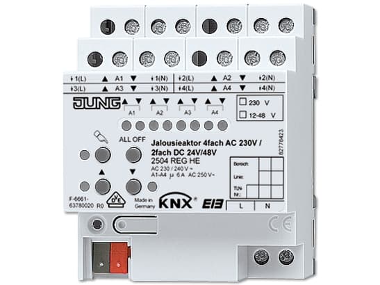 JUNG 2504 REGHE, Hvit, 110 - 230 V, 50/60 Hz
