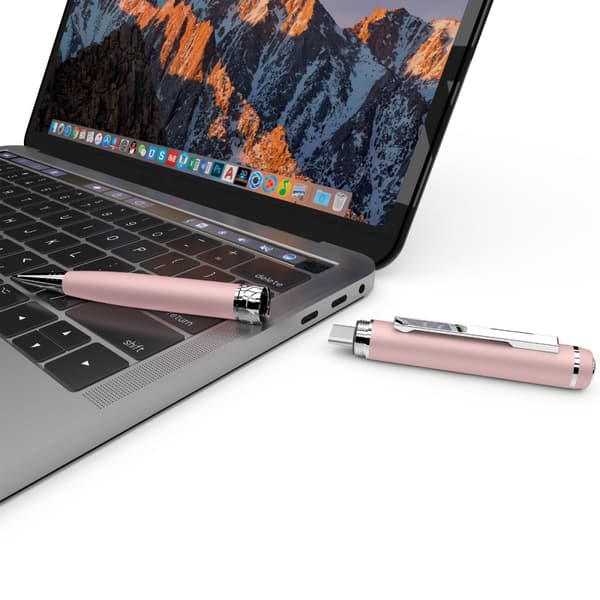 Diskret Spionpenna med Ljudinspelning, USB-C, 32GB - Rosa