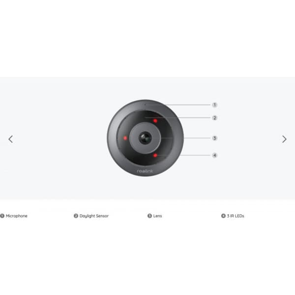 Reolink FE-P PoE fisheye övervakningskamera