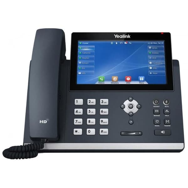 VIDEO KONFERENS, IP- och VoIP-telefoner, IP- och VoIP-telefoner, fasta IP, Yealink-telefoni T48u-telefon 16 SIP Poe-konton