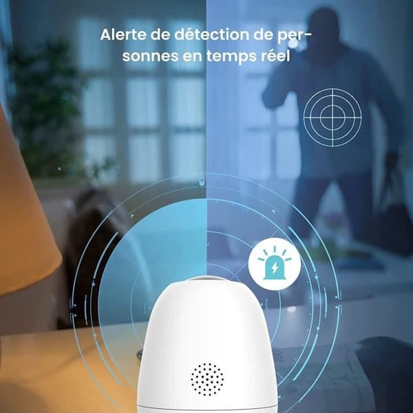 TENDA Super HD 4MP IP-kamera, dubbelriktat ljud, rörelsespårning, infraröd nattseende, övervakningskamera. CP7