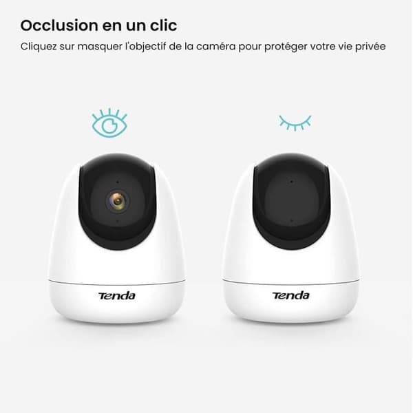 TENDA Super HD 4MP IP-kamera, dubbelriktat ljud, rörelsespårning, infraröd nattseende, övervakningskamera. CP7