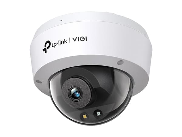 TP-Link VIGI C250, IP-sikkerhetskamera, Inne & Ute, Koblet med ledninger (ikke trådløs), 120 dB, CE, NTRA, VCCI, KC, BSMI, FCC, IC, Tak Hvit, Sort