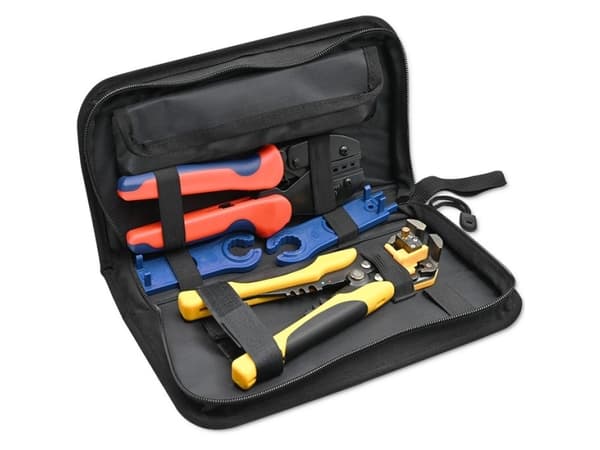 Qoltec - Tool kit - MC4-kontaktkompatibel, avbitartång, automatisk ledningsavskalar