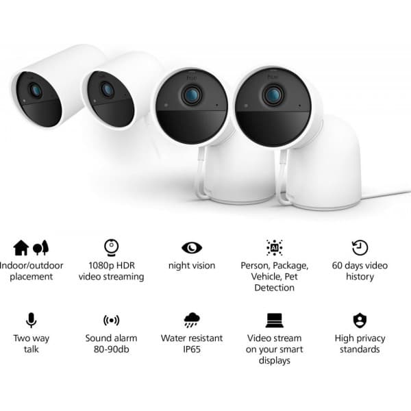 Philips Hue Secure overvågningskamera, kablet, hvid, 1 stk