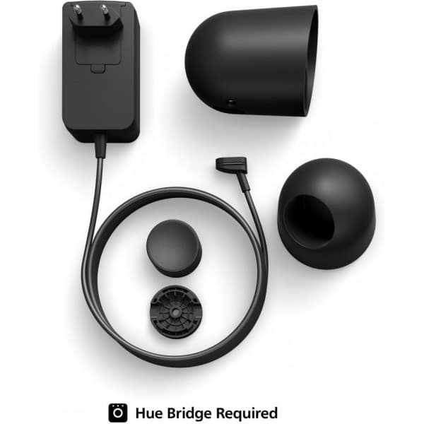 Philips Hue Secure overvågningskamera, trådbunden, bordstativ, sort, 1 stk.
