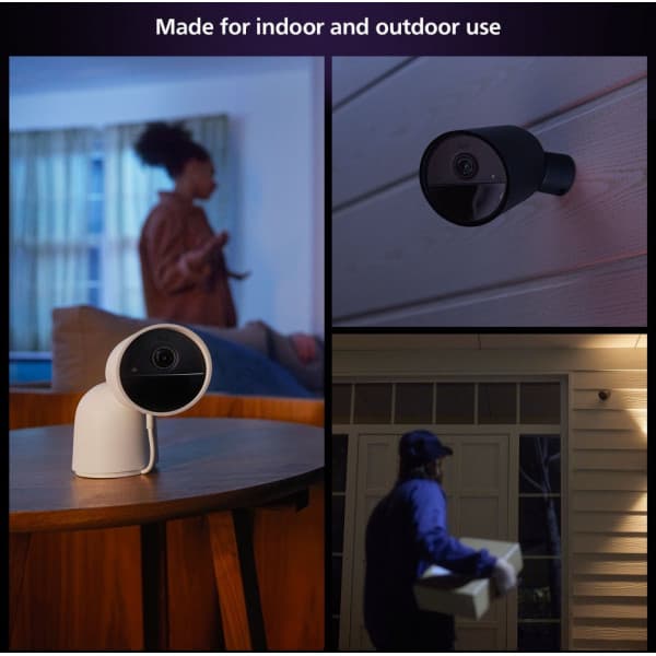 Philips Hue Secure overvågningskamera, trådbunden, bordstativ, sort, 1 stk.