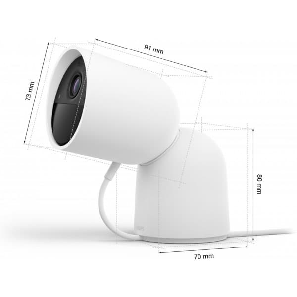 Philips Hue Secure overvågningskamera, trådbunden, bordstativ, hvid, 1 stk.