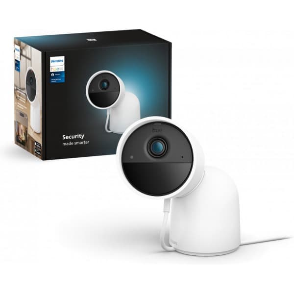 Philips Hue Secure overvågningskamera, trådbunden, bordstativ, hvid, 1 stk.