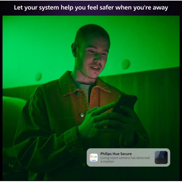 Philips Hue Secure overvågningskamera, trådbunden, bordstativ, hvid, 1 stk.