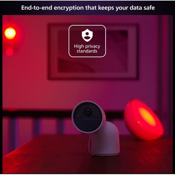 Philips Hue Secure overvågningskamera, trådbunden, bordstativ, hvid, 1 stk.
