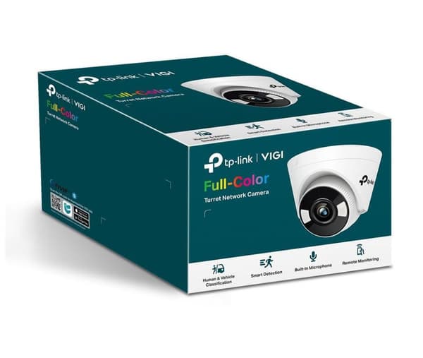 TP-LINK | VIGI 3MP Full-Color Turret Network Camera | VIGI C430 | Dome | 3 MP | 2.8 mm | Power over Ethernet (PoE) | H.265+/H.265/H.264+/H.264 | Does musta, Valkoinen