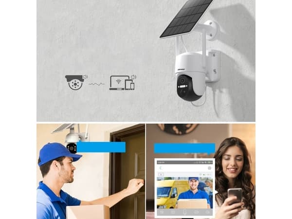 Choetech IP-kamera Choetech WiFi-kamera med Android/iOS-kontrollapplikasjon + 5W solcellepanel (ASC005)