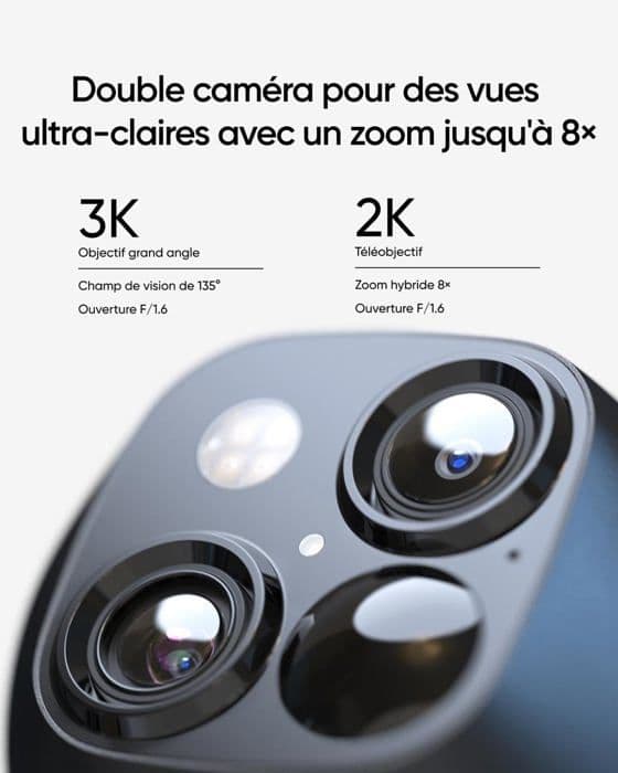 eufy - Säkerhet SoloCamS340 - Solar - trådlös utomhus - 360° 720p övervakning - Wi-FI 2,4 GHz - HomeBase 3 kompatibel