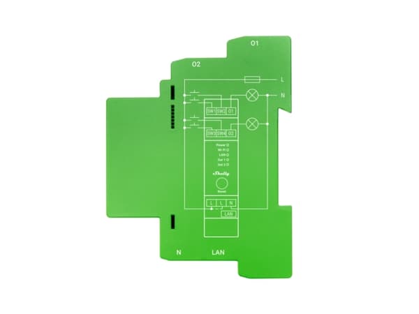 Shelly Pro Series 2PM - - trådløs - 802.11b/g/n, Bluetooth 4.2 - 2400 - 2495 MHz