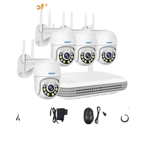 Overvågningskamera Kit, 5MP Opløsning, Tovejs Lyd, Ingen, 8CH NVR X 4 kameraer 5mp