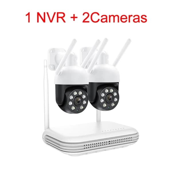 Trådlöst kamerasystem, Människolik Auto Tracking, Tvåvägs ljud, , None, 8CH NVR 2 Cameras