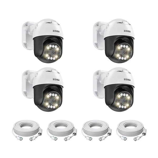 Säkerhetskamera, 5MP upplösning, PTZ-funktionalitet, , 4PCS 5MP Cameras
