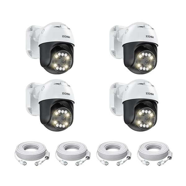 Säkerhetskamera, 5MP upplösning, PTZ-funktionalitet, , 4PCS 5MP Cameras