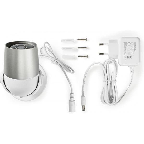 Nedis SmartLife WIFICO11CWT Wi-Fi utomhuskamera, 1080p, silver/vit