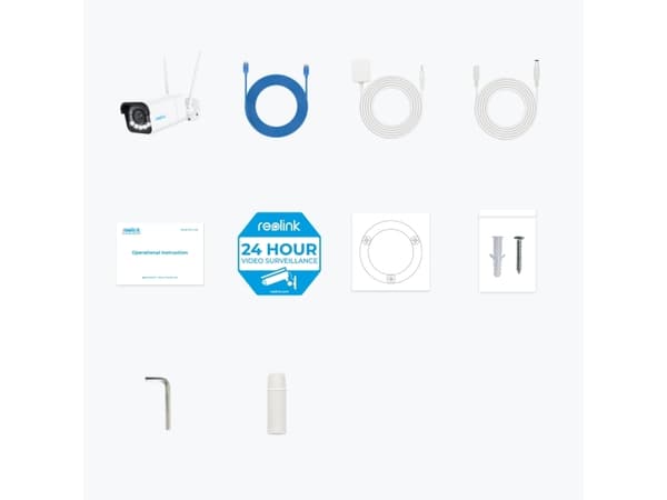 Reolink W430, IP-sikkerhetskamera, Utendørs, Ledning & Trådløs, Google Assistant, 450 lm, 6500 K