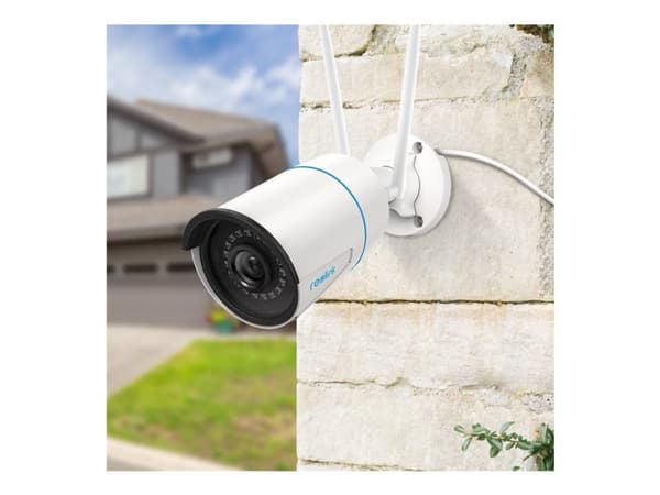 Reolink W320 - Nettverksovervåkingskamera - kule - utendørs - vanntett - farge (Dag og natt) - 5 MP - 2560 x 1920 - fastfokal - lyd - trådløs - Wi-Fi Hvit