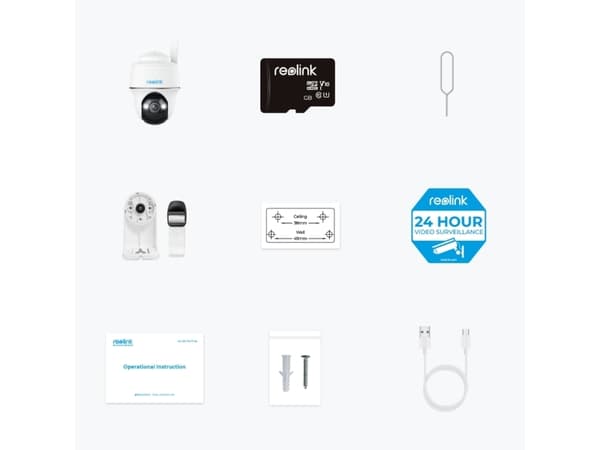 Reolink Go Series G430, IP-sikkerhetskamera, Utendørs, Trådløs, Google Assistant, Vegg, Hvit