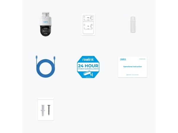 Reolink TrackMix Series P760 - 4K Outdoor Camera, Dual View, Auto-Zoom Tracking, PoE Connection, Color Night Vision, IP security camera, Indoor & out