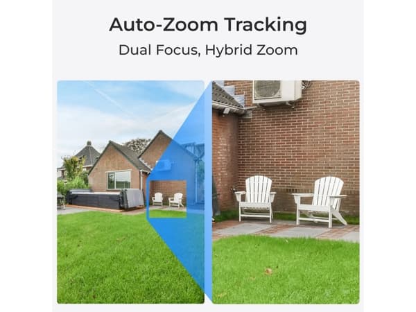 Reolink TrackMix Series P760 - 4K Outdoor Camera, Dual View, Auto-Zoom Tracking, PoE Connection, Color Night Vision, IP security camera, Indoor & out