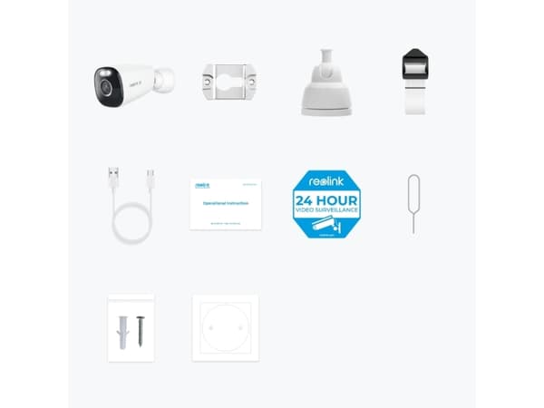 Reolink Argus Series B360, IP-säkerhetskamera, Inomhus & utomhus, Trådlös, Google Assistant, 6500 K, Vägg