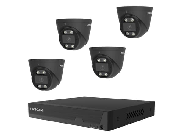 Foscam FN9108E-T4-2T BLACK, Kabel, Kupol-formad, RJ-45, Utomhus, 4500 K, 256 GB