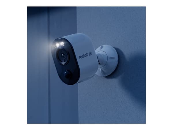 Reolink Argus Series B350 - Nettverksovervåkingskamera - innendørs, utendørs - vanntett - farge (Dag og natt) - 8 MP - 3840 x 2160 - 4K - lyd - trådl Hvit