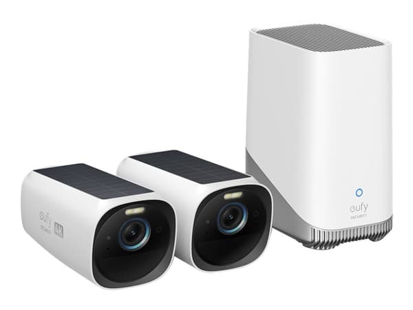 Eufy S330 eufyCam (eufyCam 3) - Nätverksövervakningskamera - utomhusbruk - väderbeständig - färg (Dag&Natt) - 8 MP - 3840 x 2160 - 4K - ljud - trådlö
