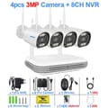 Miniatyrbild 2 av 2: Trådlöst CCTV-system, 5MP HD-upplösning, AI-ansiktsigenkänning, , None, 8CH NVR 4 Cams 3MP