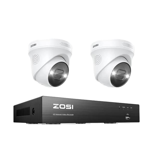 PoE Säkerhetskameror, 4K-upplösning, Person- och Fordonsdetektering, , None, 4K NVR 4pcs 5MP Cams