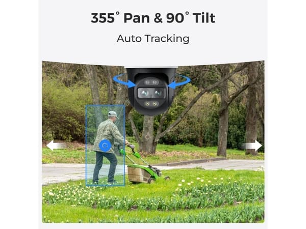 Reolink Trackmix Series W760 - Verkkovalvontakamera - PTZ - tykkitorni - ulkokäyttöön - vedenpitävä - väri (päivä/yö) - 8 MP - 3840 x 2160 - 4K - moo