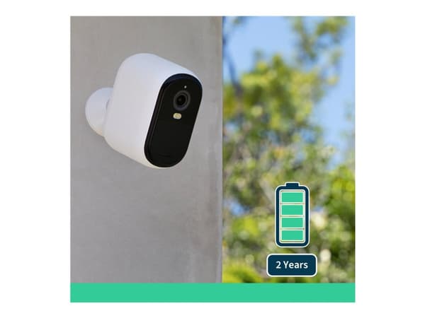 Arlo Essential XL - 2. generasjon - nettverksovervåkingskamera - innendørs, utendørs - værbestandig - farge (Dag og natt) - 2 MP - 1920 x 1080 - 1080