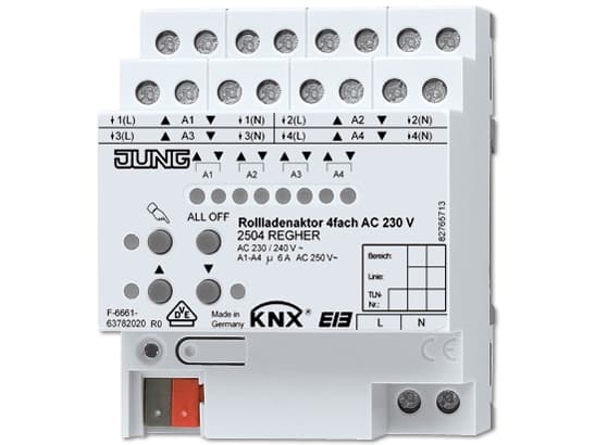 JUNG 2504 REGHER, Hvit, 110 - 240 V, 50/60 Hz