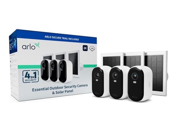 Arlo Essential - 2. generasjon - nettverksovervåkingskamera - innendørs, utendørs - værbestandig - farge (Dag og natt) - 4 MP - 2560 x 1440 - lyd - t