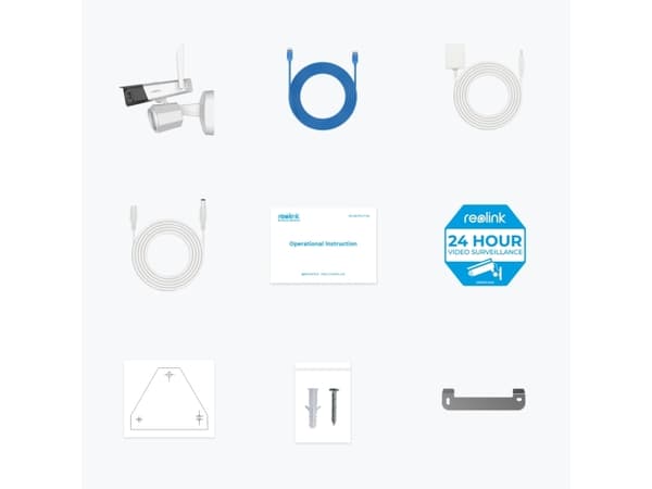 Reolink Floodlight Series F750W, IP-sikkerhetskamera, Utendørs, Ledning & Trådløs, Google Assistant, Vegg, Hvit