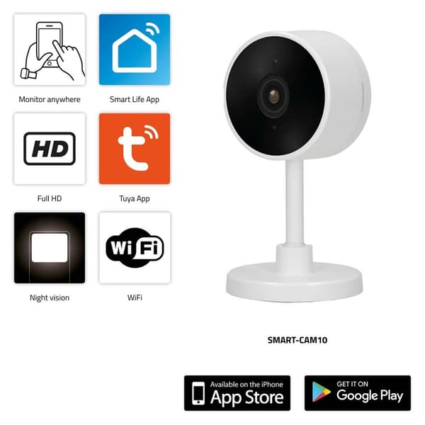 Alecto SMART-CAM10 Smart Wi-Fi-kamera IP-kamera egnet til hjemmeautomatisering