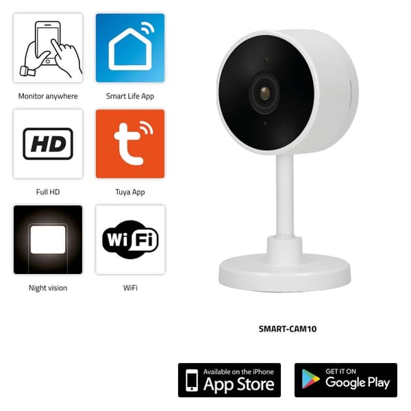 Alecto SMART-CAM10 Smart Wi-Fi-kamera IP-kamera egnet til hjemmeautomatisering